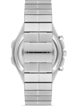FERRO Quartz Steel Gray Navy Blue Dial 42 mm Functions Active Men's Wristwatch  - Image 3