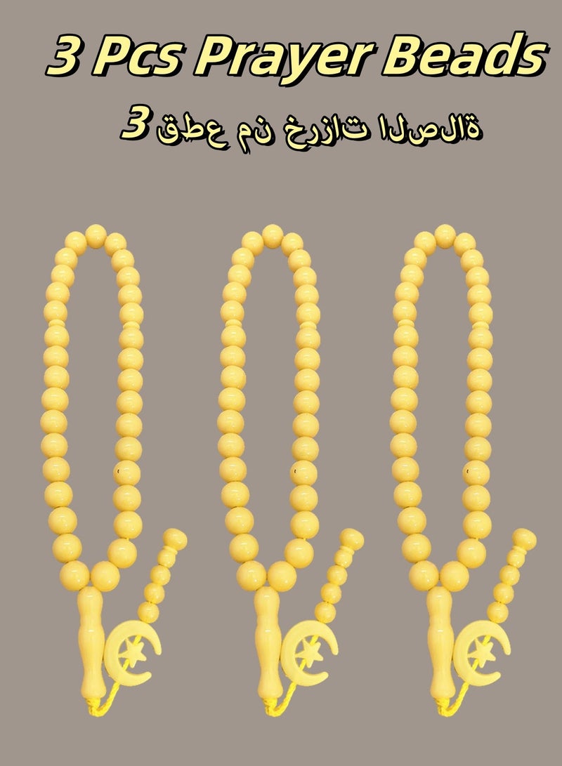 general 3 Pack/33 Acrylic Prayer Beads/Tasbih/12mm - Image 1