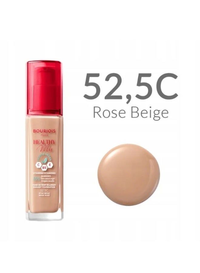 REAL BEAUTY Healthy Mix Foundation Beige Rose 30ml - 52.5C - Image 2
