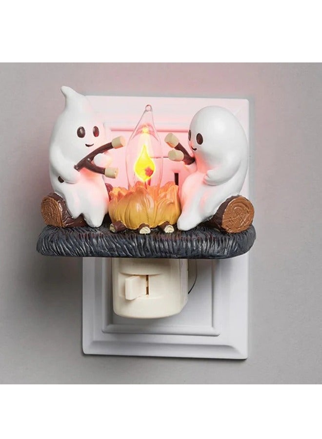 NIBEMINENT Ghost Campfire Flickering Nightlight Halloween Decoration - Image 5