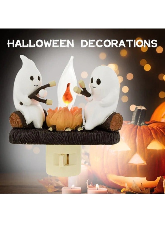 NIBEMINENT Ghost Campfire Flickering Nightlight Halloween Decoration - Image 3