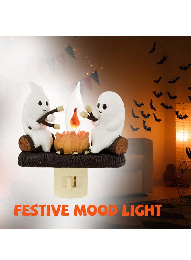 NIBEMINENT Ghost Campfire Flickering Nightlight Halloween Decoration - Image 2