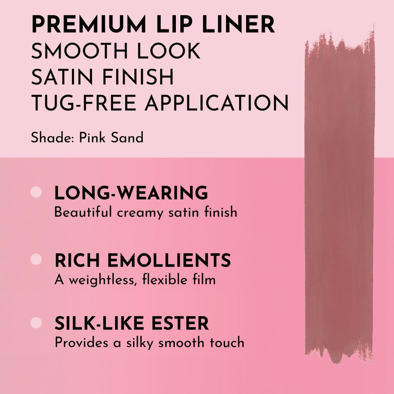 Lawless Forget the Filler Definer Liner - Pink Sand - Premium Lip Liner with Natural Ingredients to Provide a Smooth Look with a Satin Finish, Clean Makeup with Tug-Free Application - 0.04 oz - Image 2