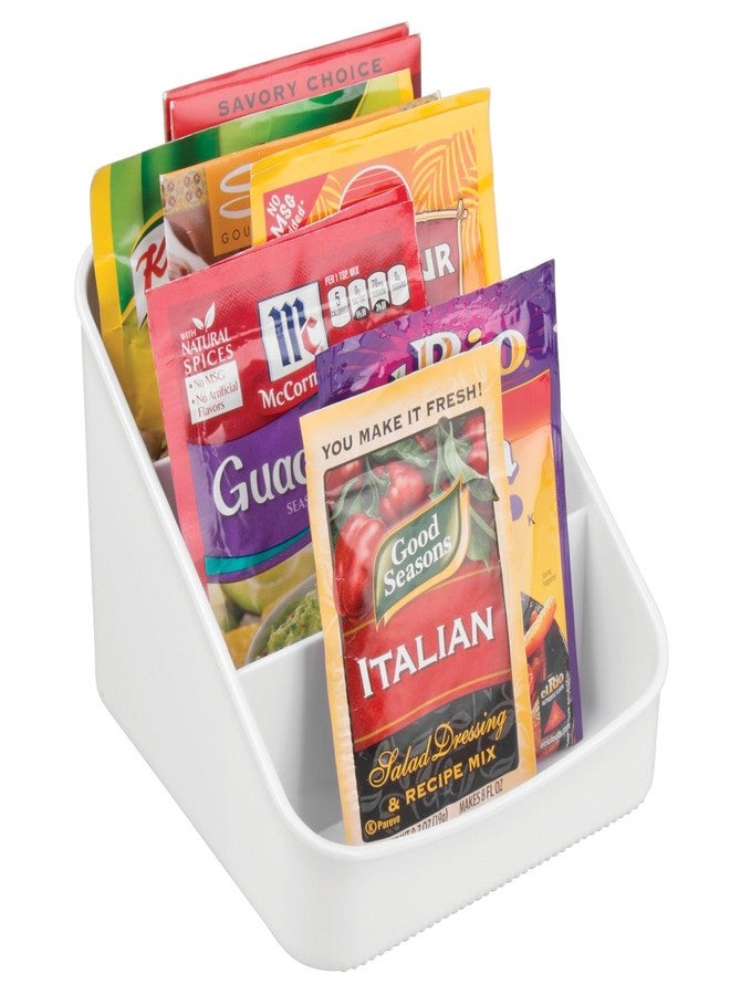 إنترديزاين منظم أكياس مقسم بثلاثة أقسام من iDesign لتخزين أدوات المطبخ والمؤن - طقم من قطعتين - أبيض - Image 5