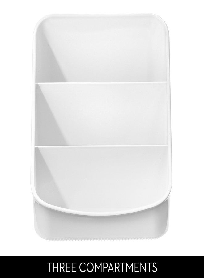 إنترديزاين منظم أكياس مقسم بثلاثة أقسام من iDesign لتخزين أدوات المطبخ والمؤن - طقم من قطعتين - أبيض - Image 4
