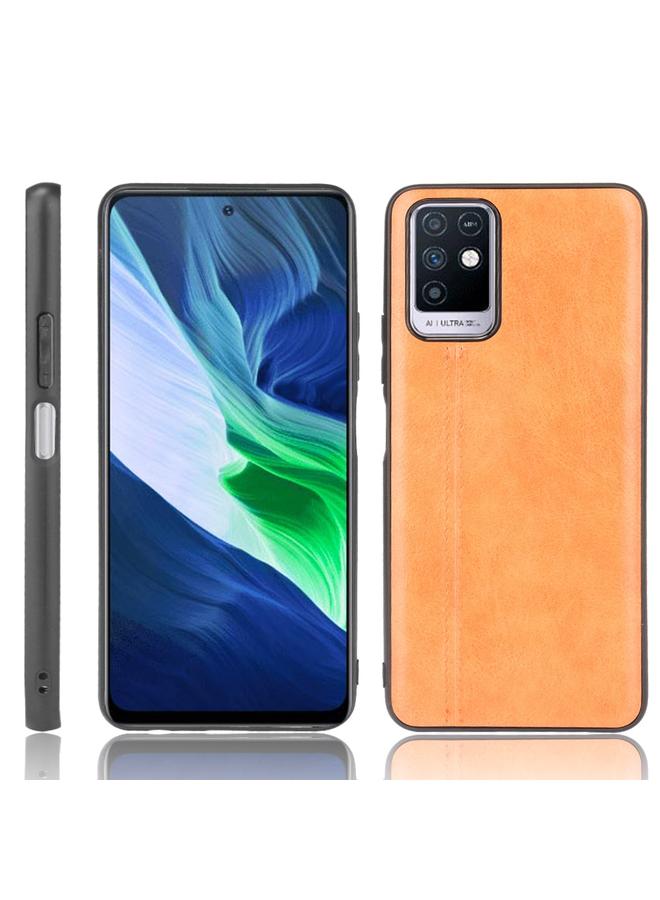 اس-توب جراب لهاتف Infinix Note 10 / X693 جراب هاتف من جلد البقر المخيط - Image 1