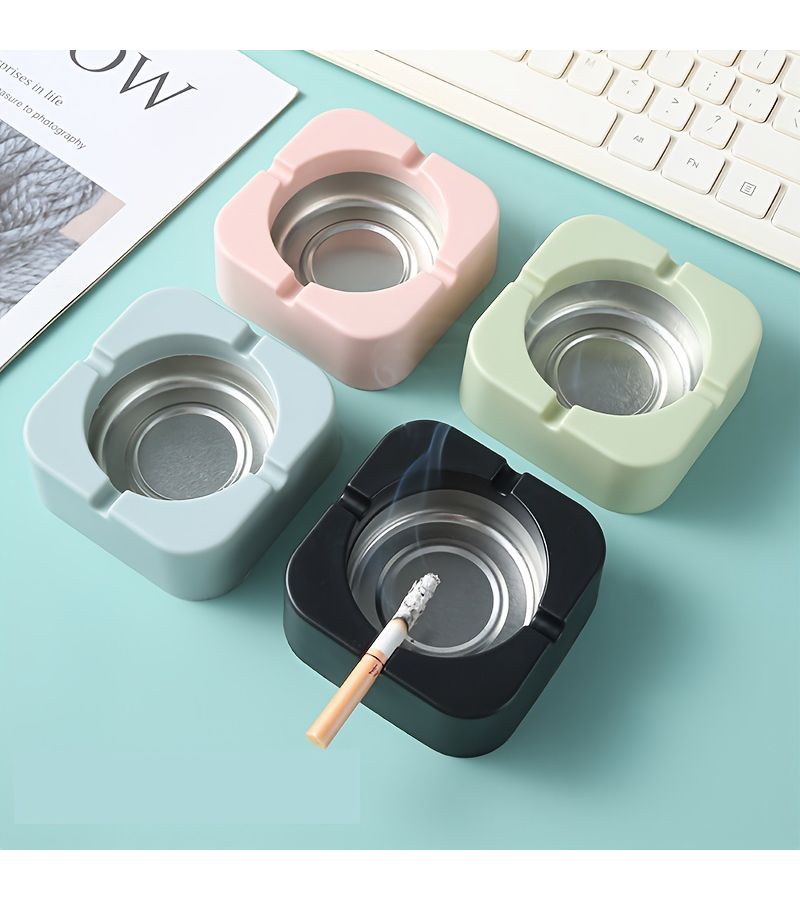 Blue Macaron Creative Ashtray Prevents Flying Ash For Office Home Living Room Small Large Size Simple - Image 2