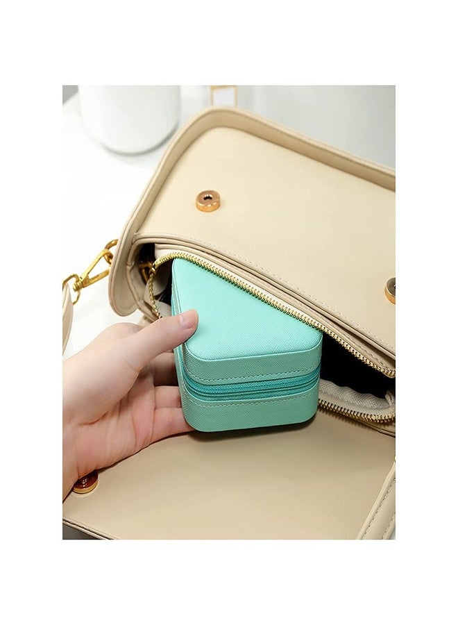 Fixily Travel Jewelry Box, Compact Organizer with Multiple Compartments, Turquoise, Pink, White, Gray Colors Available, Portable Storage Case - Image 3