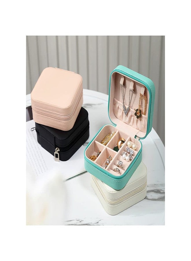 Fixily Travel Jewelry Box, Compact Organizer with Multiple Compartments, Turquoise, Pink, White, Gray Colors Available, Portable Storage Case - Image 2