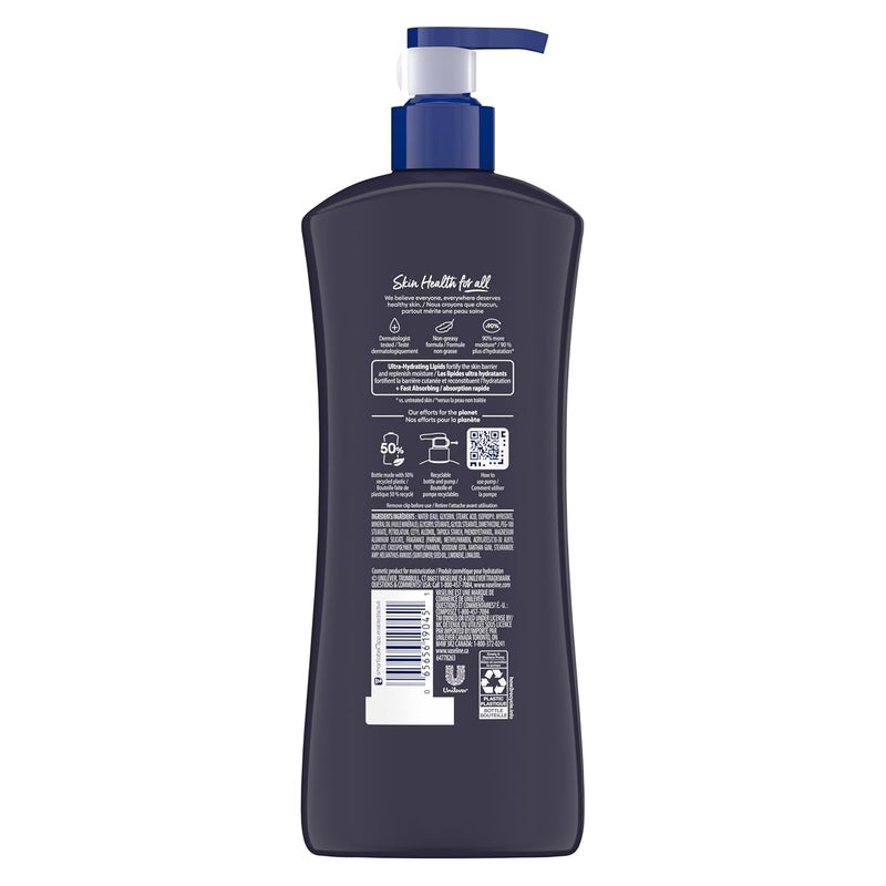 Vaseline Mens Healing Moisture Hand  Body Lotion For Dry or Cracked Skin Fast Absorbing NonGreasy Lotion for Men 203 oz Pack of 3 - Image 2