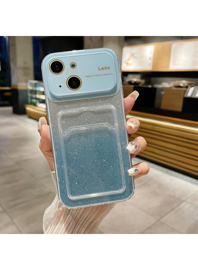 اس-توب جراب هاتف iPhone 14 Plus مع نافذة كبيرة متدرجة لامعة مع فتحة بطاقة - Image 1