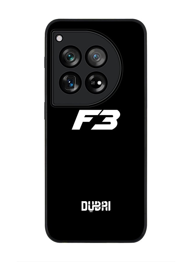 Stylizedd Rugged Black Edge Case for OnePlus 12, Slim fit Soft Case Flexible Rubber Edges Anti Drop TPU Gel Thin Cover -   Faz3 Dubai Black - Image 1