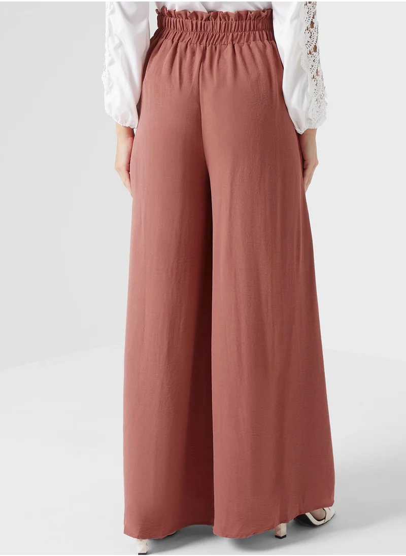ELLA Wide Leg Elasticated Band Pants