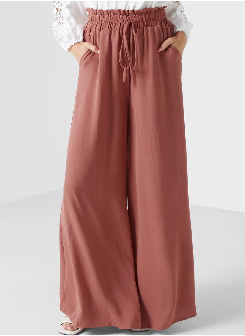 ELLA Wide Leg Elasticated Band Pants