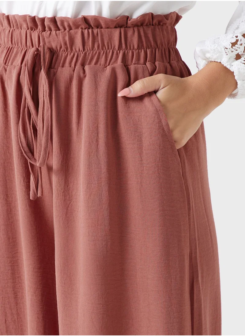 ELLA Wide Leg Elasticated Band Pants