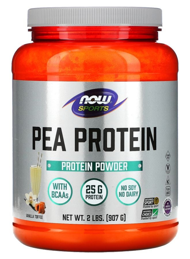 now Sports Pea Protein Vanilla Toffee 2 lbs (907 g)