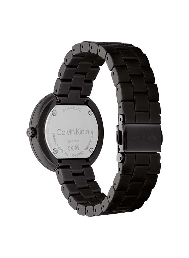 CALVIN KLEIN ROUND ANALOG WOMEN'S BLACK CASE WATCH - 25100075 - Image 2