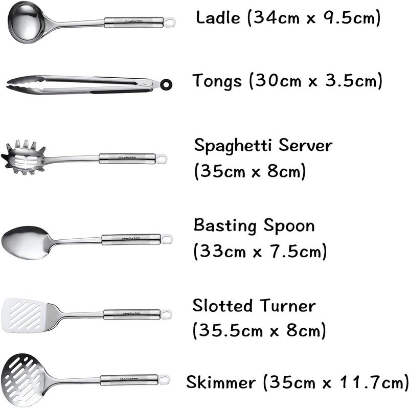 Maphyton Cooking Utensil Set, 11 PCS Stainless Steel Kitchen Utensil Set, Nonstick Kitchen Gadgets Cookware Set with Spatula - Image 2