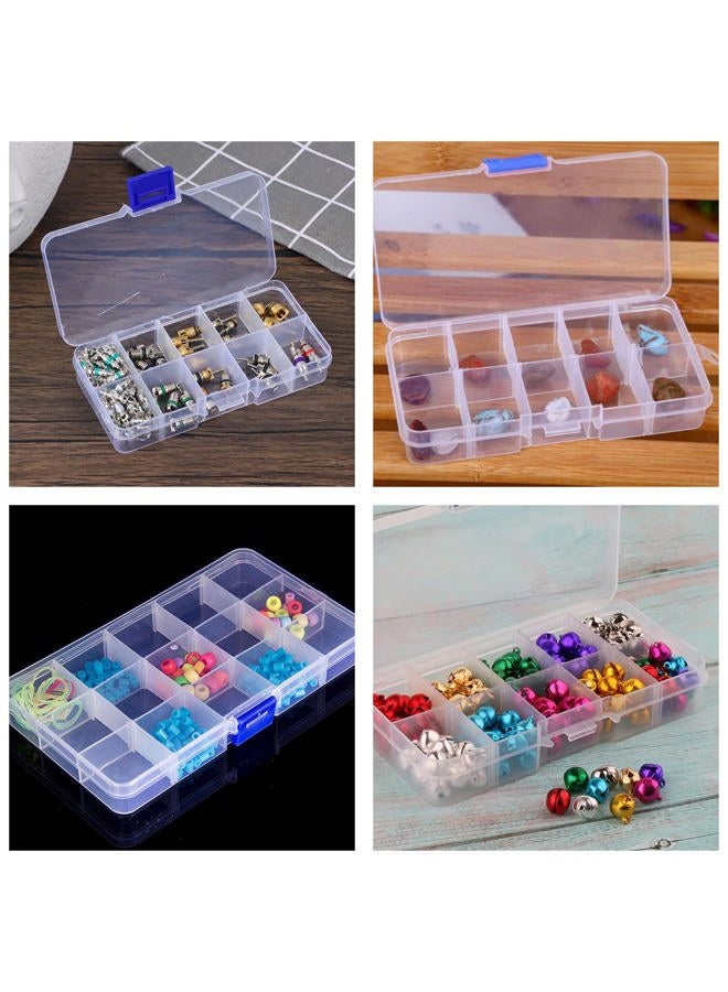 Framad 4 PCS 10 Grids Plastic Organizer Box with Dividers, Small Clear Tackle Container, Candy Large Bead Compartment - Image 5