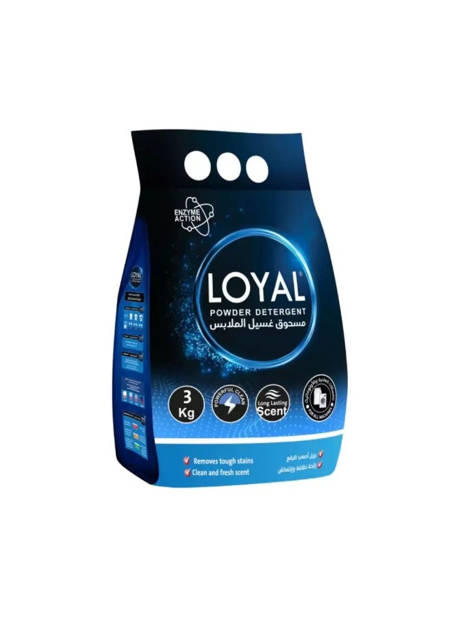 loyal مسحوق غسيل لويل برائحة تدوم طويلاً وعمل إنزيمي - 3 كجم - Image 1