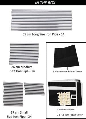 RAXON World Multipurpose 6 Layers Collapsible Shoe Rack with NonWoven Fabric Cover Portable Wardrobe for Clothes and Shoe at Home OfficePink Metal - Image 5