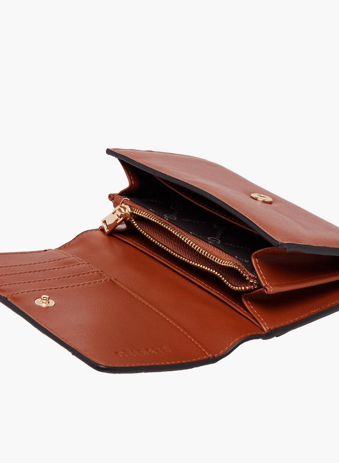 Celeste Metallic Accent Wallet with Button Closure - Image 5