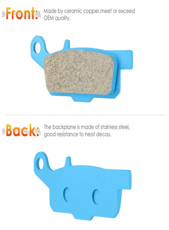 ISEYEC Front & Rear Ceramic Brake Pads Set for Yamaha Grizzly YFM550 550 2009-2014/ YFM700 700 2008-2016 / 700 Grizzly YFM700 LTD 2016-2019, 4 sets Front and Rear Brake Pads - Image 2