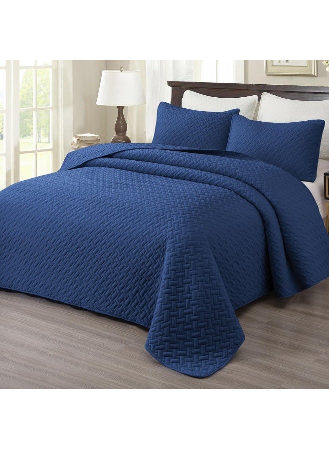 EMME Twin Quilt Set-Lightweight Summer Bedspread, Soft Microfiber Quilt Bedding Set, 2 Piece, Reversible Bed Coverlet Set with 1 Pillow Sham - Image 1