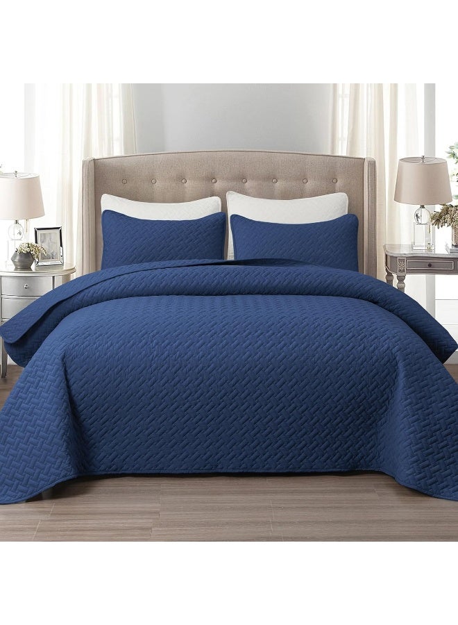 EMME Twin Quilt Set-Lightweight Summer Bedspread, Soft Microfiber Quilt Bedding Set, 2 Piece, Reversible Bed Coverlet Set with 1 Pillow Sham - Image 4