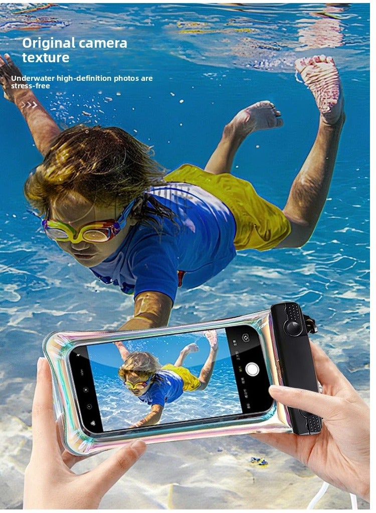 جراب هاتف مقاوم للصدمات والماء لهاتف iPhone 12-16Pro Max وSamsung S22/S23 Ultra - معتمد من IP68، مضاد للخدش، حماية شديدة التحمل، أسود - Image 5