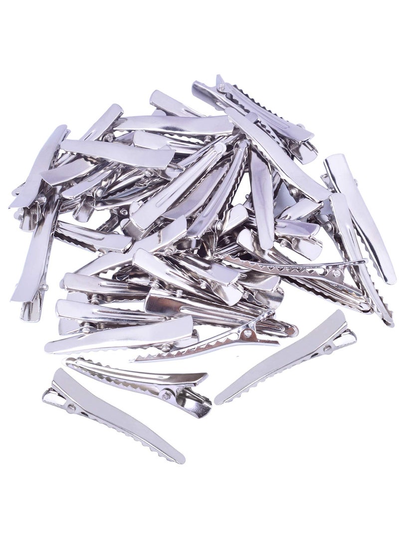 BronaGrand BronaGrand 100 Pieces 45 mm Metal Alligator Hair Clips Pins with Teeth 