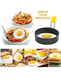 Generic Egg Ring for Frying Eggs and Egg Mcmuffins Set of 2 with Anti-scald Handle, Round Ring Mold Shaper  - Image 3