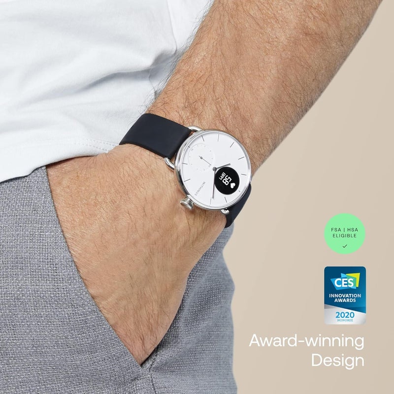 Withings ScanWatch 2 - ساعة ذكية هجينة ، مراقبة معدل ضربات القلب ، تتبع اللياقة البدنية ، تتبع الدراجة ، مراقبة النوم ، تتبع GPS ، عمر البطارية لمدة 30 يومًا ، متوافق مع أندرويد وأبل ، HSA / FSA - Image 5
