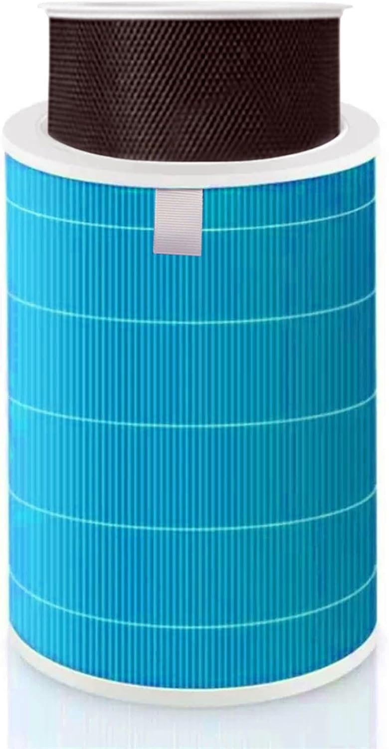 AoMige W/Chip Antibacterial Version Replacement Filter Compatible Xiaomi Mi 2S/3/3C/2H/Pro/3H Air Purifier, Pm2.5 Formaldehyde Removal, 3-in-1 H13 True HEPA Filter and Activated Carbon (Blue) - Image 1
