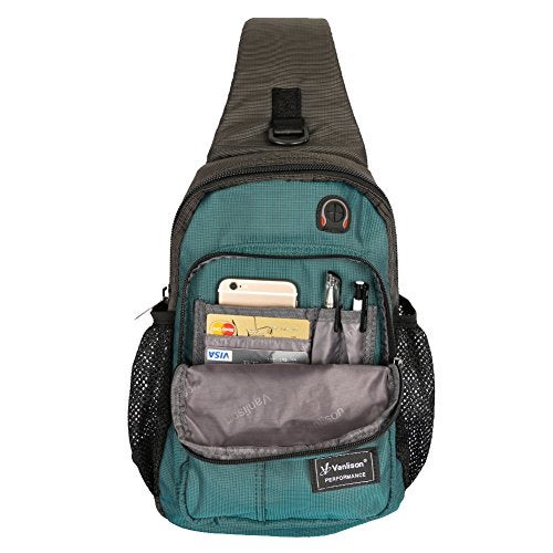 Vanlison Crossbody Sling Bag Backpack for Men & Women Lake Blue - Image 2