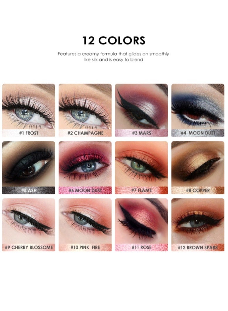 FOCALLURE Set of Shimmer Cream Eyeshadow Stick #8 Copper #10 Pink Fire - Image 4