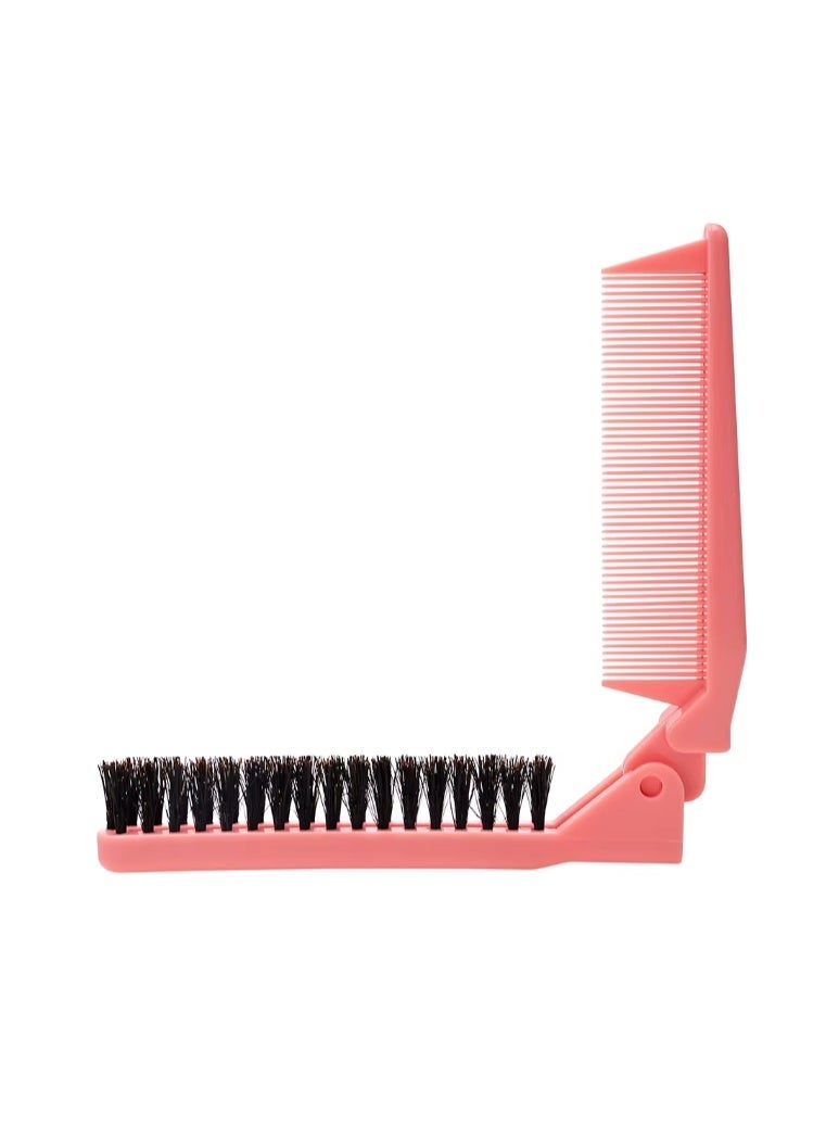 Double-Sided Hair Brush Nylon Comb Hair Styling Comb for Travel Barber Salon Home Use & Double eyebrow brush, angled eyebrow brush, 3pcs curved brush, eyelash comb, eyebrow brush tool (3 pieces)Bundle - Image 2