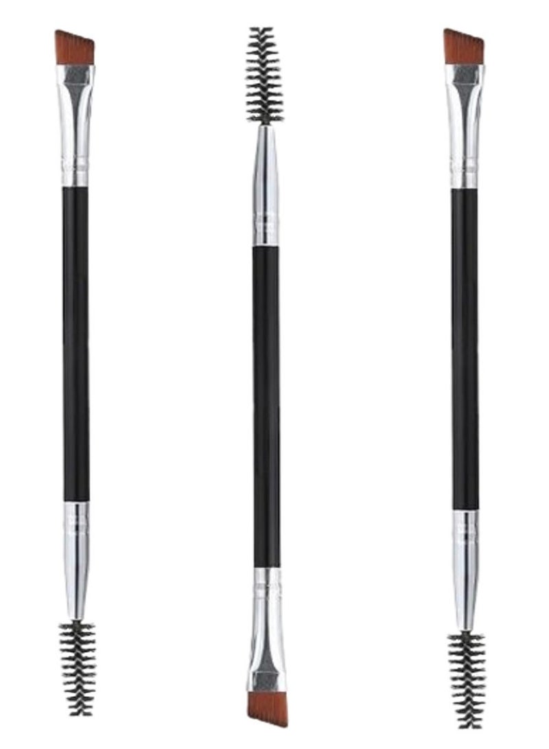 Double-Sided Hair Brush Nylon Comb Hair Styling Comb for Travel Barber Salon Home Use & Double eyebrow brush, angled eyebrow brush, 3pcs curved brush, eyelash comb, eyebrow brush tool (3 pieces)Bundle - Image 3