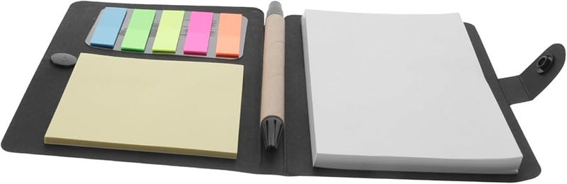 Memo Pads Sticky Notes Planner 15 3x10cm Black Page Markers Self Compact Notebook - Image 1