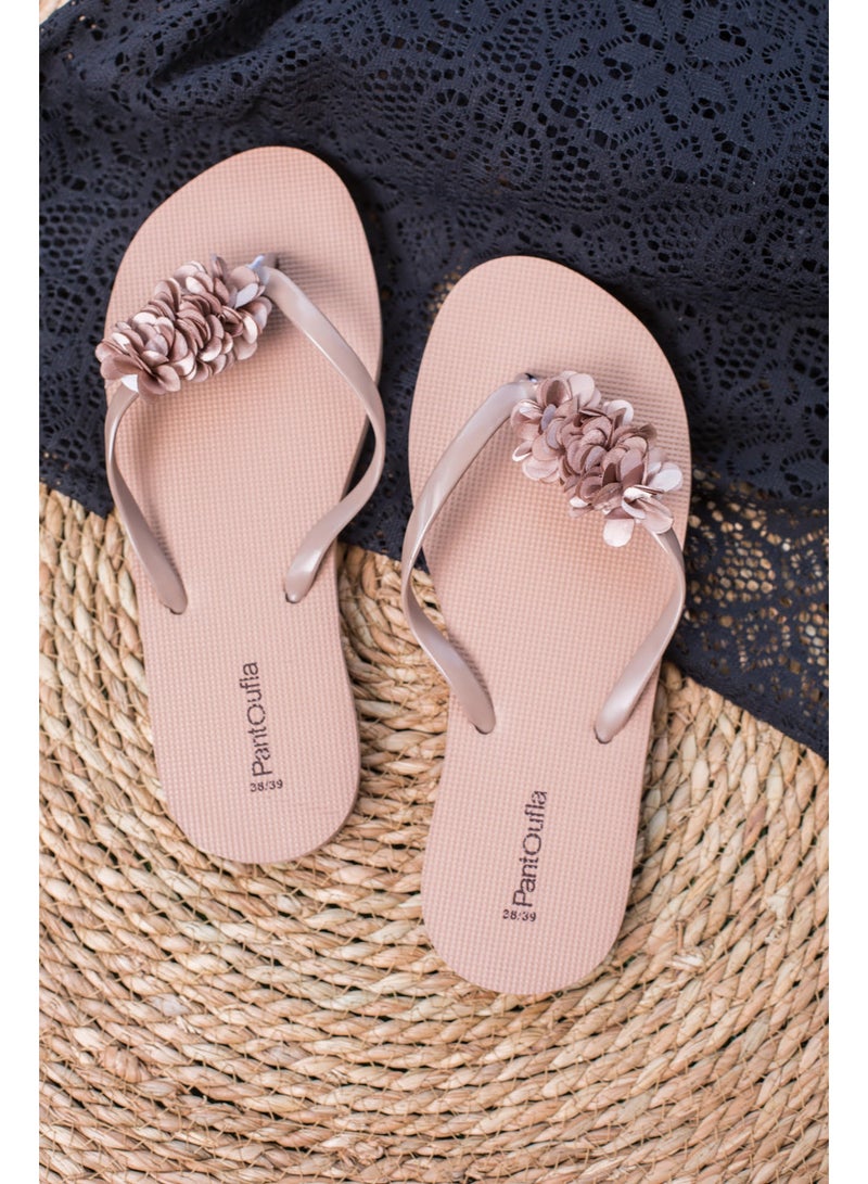 بنتوفلا شبشب صيفي هاندميد فلور بيج - Image 1