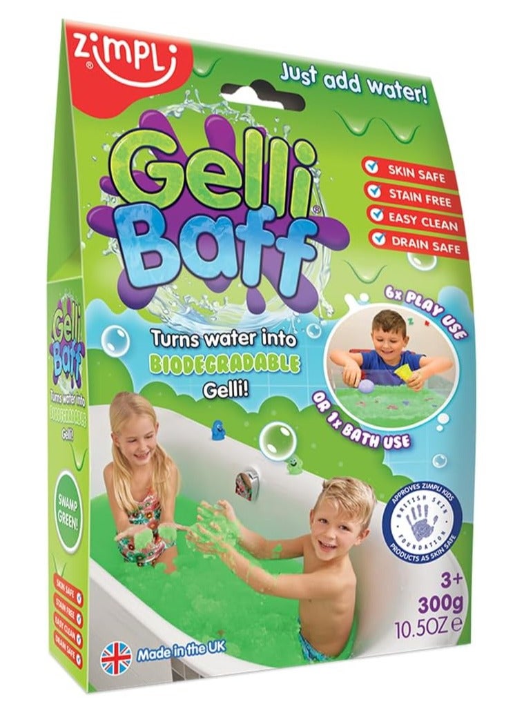 Gelli Baff Green من Zimpli Kids، يحول الماء إلى مادة لزجة سميكة وملونة، ومجموعات حرفية للأطفال، وهدايا عيد الميلاد