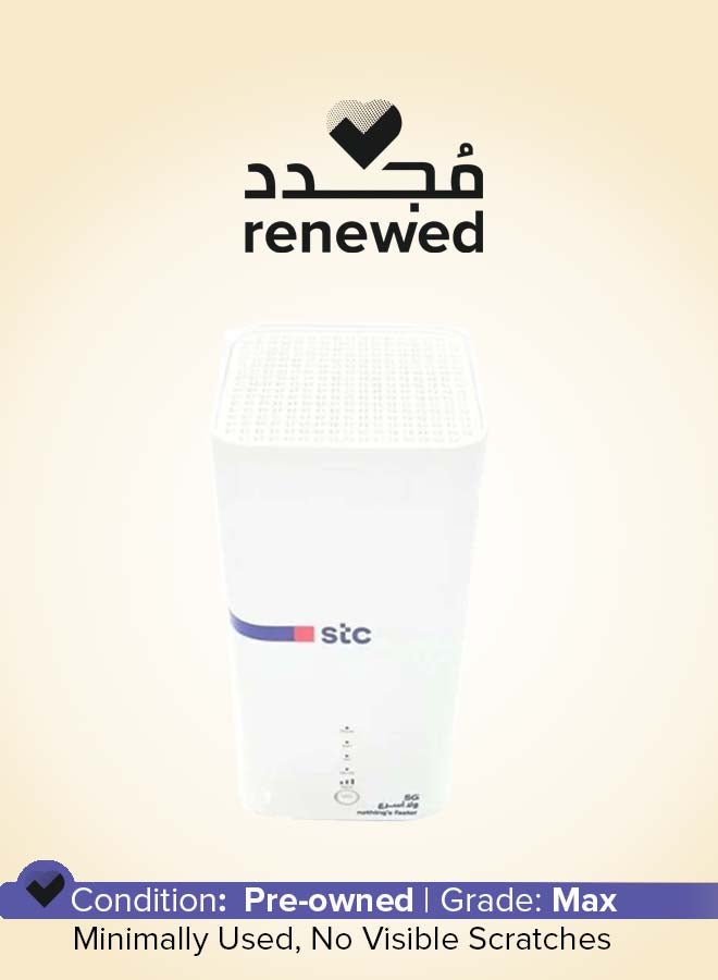 STC Renewed - STC AX3600 Ultra 5G Route Super Speed Up to 3600Mbps WiFi 6 Nano SIM, High Gain Antenna , Nano Sim , Support Only STC Network / White - Image 1