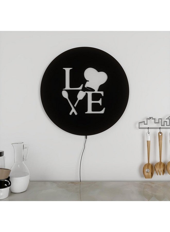 woodhang علامة حائط مزخرفة مضاءة LED بتصميم طاهٍ لمطبخك مع قبعة الطاهي والأدوات | ضوء محيطي دافئ | فن حائط مستوحى من الطهي - Image 2