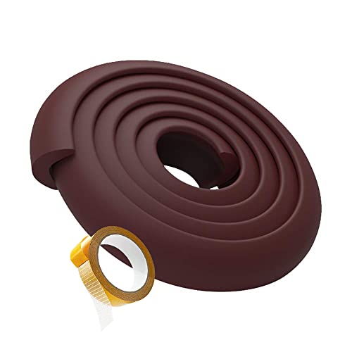 SYGA Baby Safety Strip Furniture Edge Guard Cushion Corner Cover 2 Meter 6.5 feet Tape Infant Bump Protector (L Shape_Brown) - Image 1