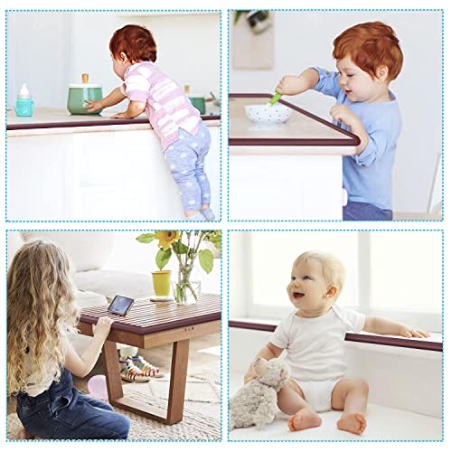 SYGA Baby Safety Strip Furniture Edge Guard Cushion Corner Cover 2 Meter 6.5 feet Tape Infant Bump Protector (L Shape_Brown) - Image 3