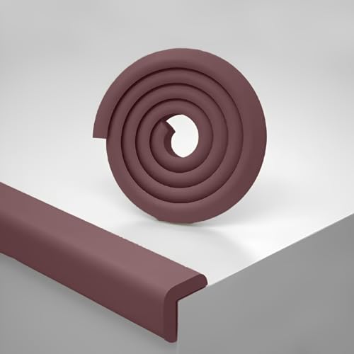 SYGA Baby Safety Strip Furniture Edge Guard Cushion Corner Cover 2 Meter 6.5 feet Tape Infant Bump Protector (L Shape_Brown) - Image 2