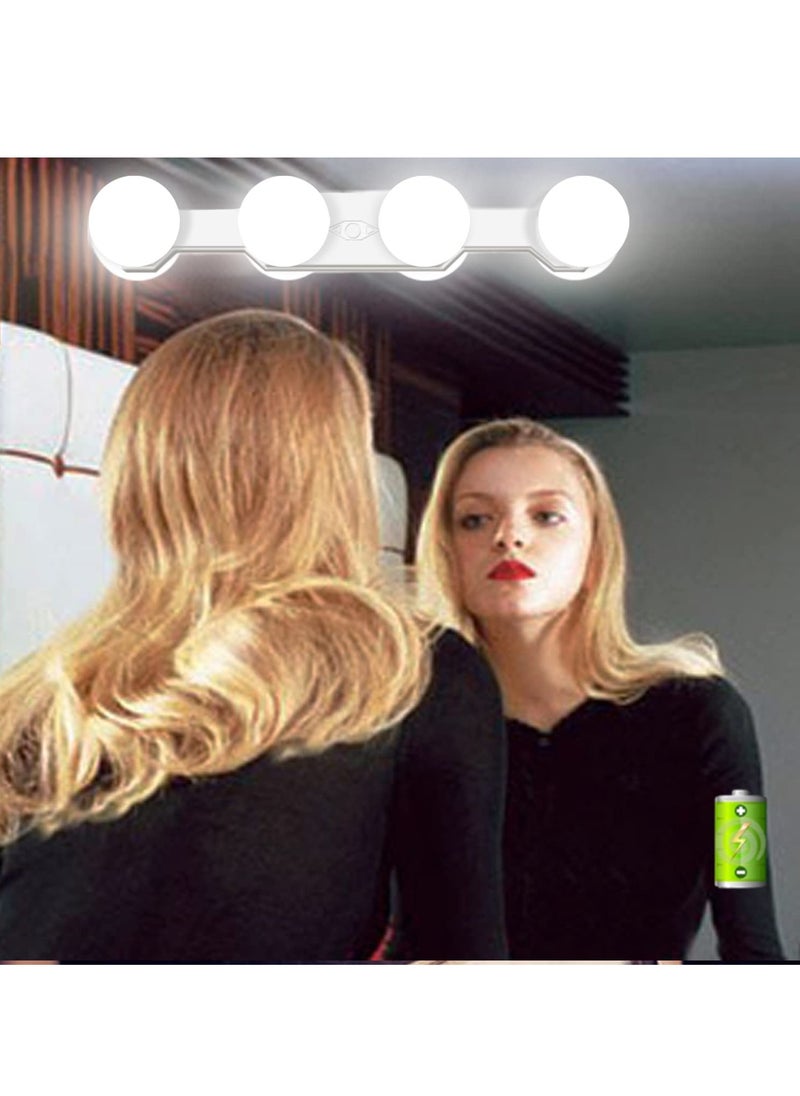 Cool Baby Style COOLBABY LED Makeup Lights Portable Rechargeable LED Vanity Mirror Light with 4 LED Bulbs for Bathroom Dressing Room Vanity Table  - Image 1