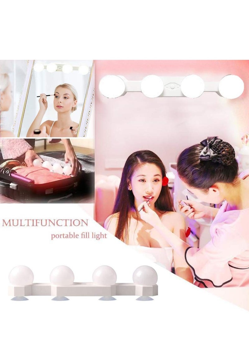 Cool Baby Style COOLBABY LED Makeup Lights Portable Rechargeable LED Vanity Mirror Light with 4 LED Bulbs for Bathroom Dressing Room Vanity Table  - Image 5
