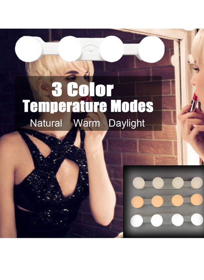 Cool Baby Style COOLBABY LED Makeup Lights Portable Rechargeable LED Vanity Mirror Light with 4 LED Bulbs for Bathroom Dressing Room Vanity Table  - Image 3