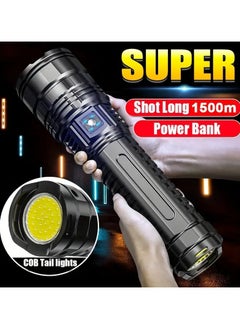 Bukela 1PCS Powerful Led Flashlights, Flashlight Lanterns,Tactical Flash Light, Built-in 15000Mah Battery Long Range Spotlights, Torch Emergency Light With COB Light  - Image 1